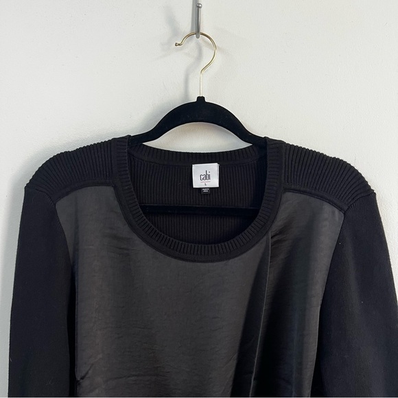 CAbi Style 4288 Crosstie Mixed Media Pullover Sweater - Picture 6 of 12